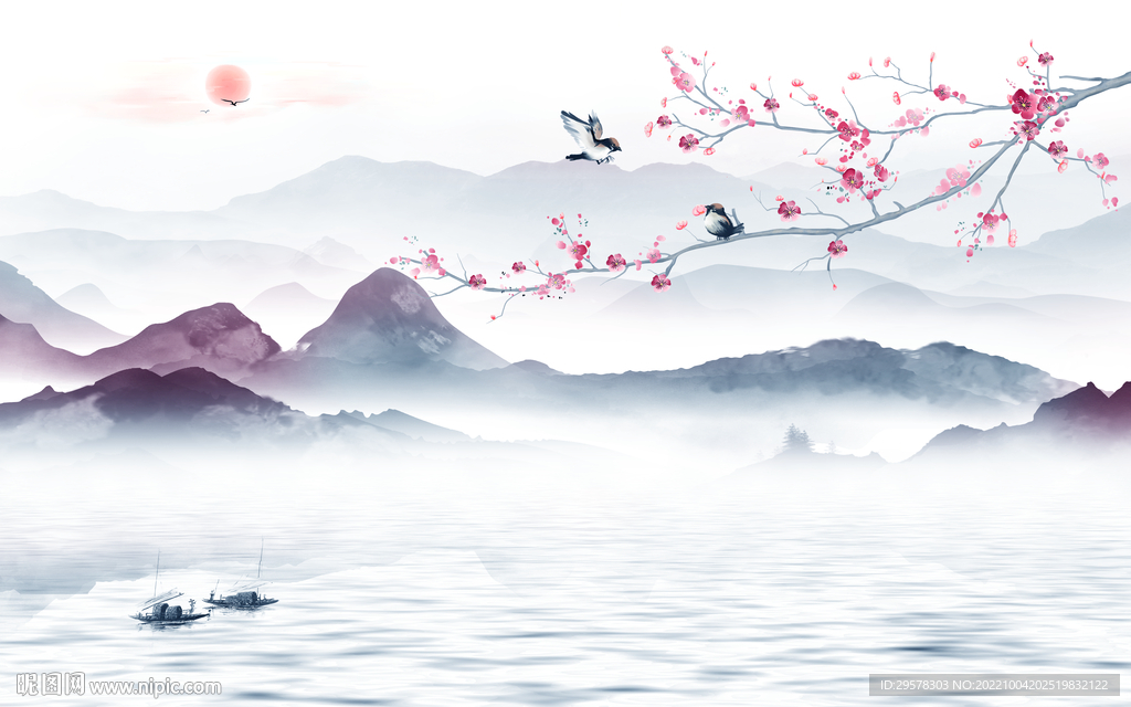 花鸟新上架山水画 tIf分层