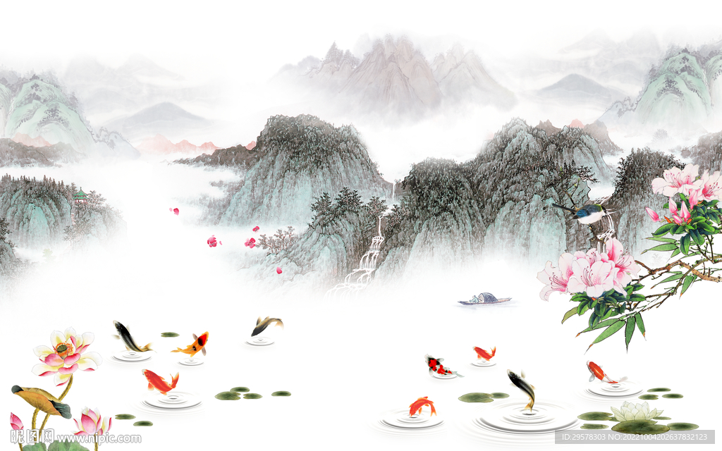 中国风新上架山水画 tIf分层