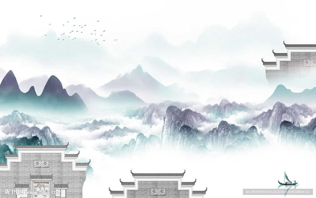 高档 新上架山水画 tIf分层