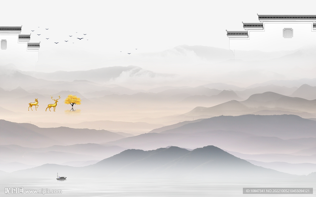 大气新山水高清画 TIf分层