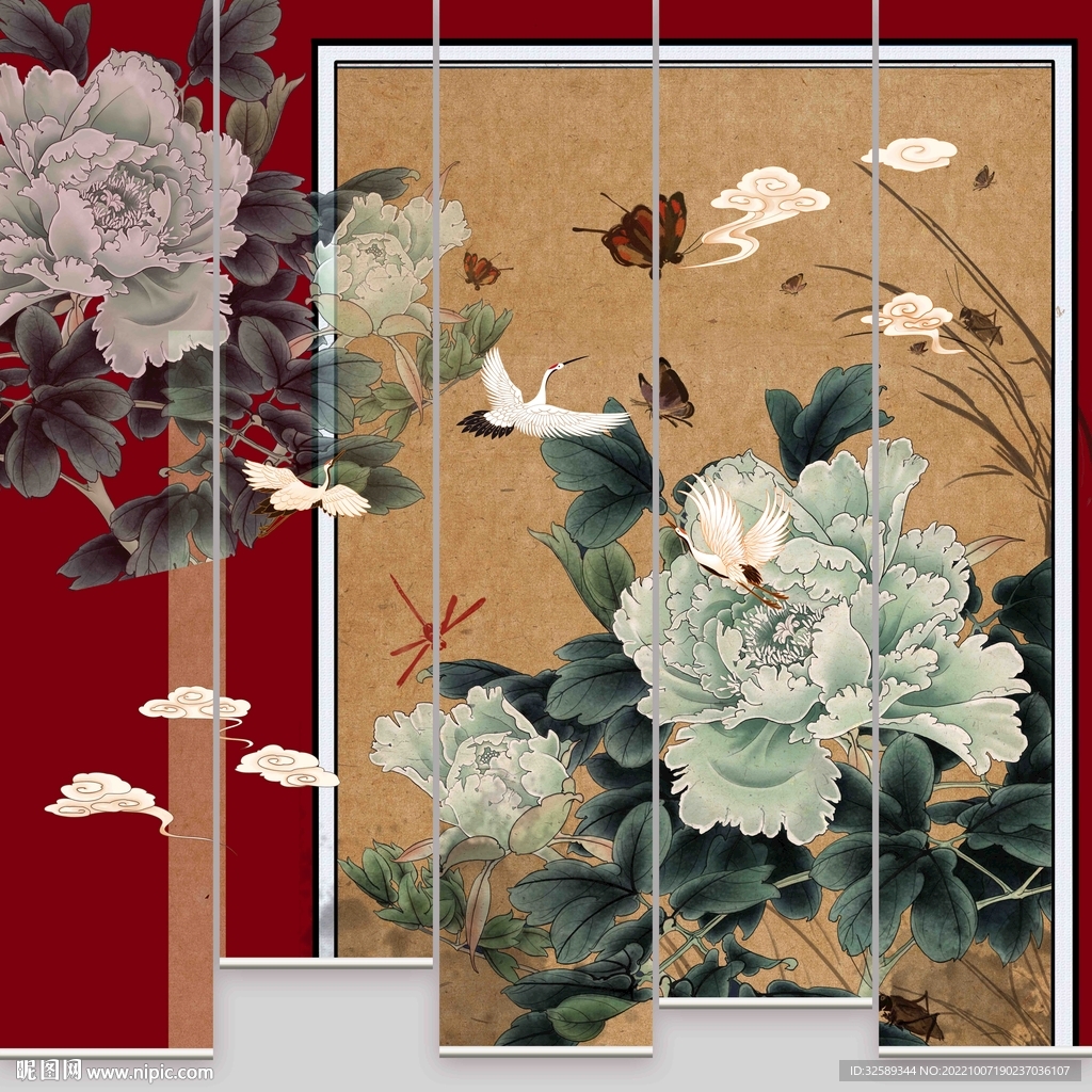 新中式垂帘门帘卷帘