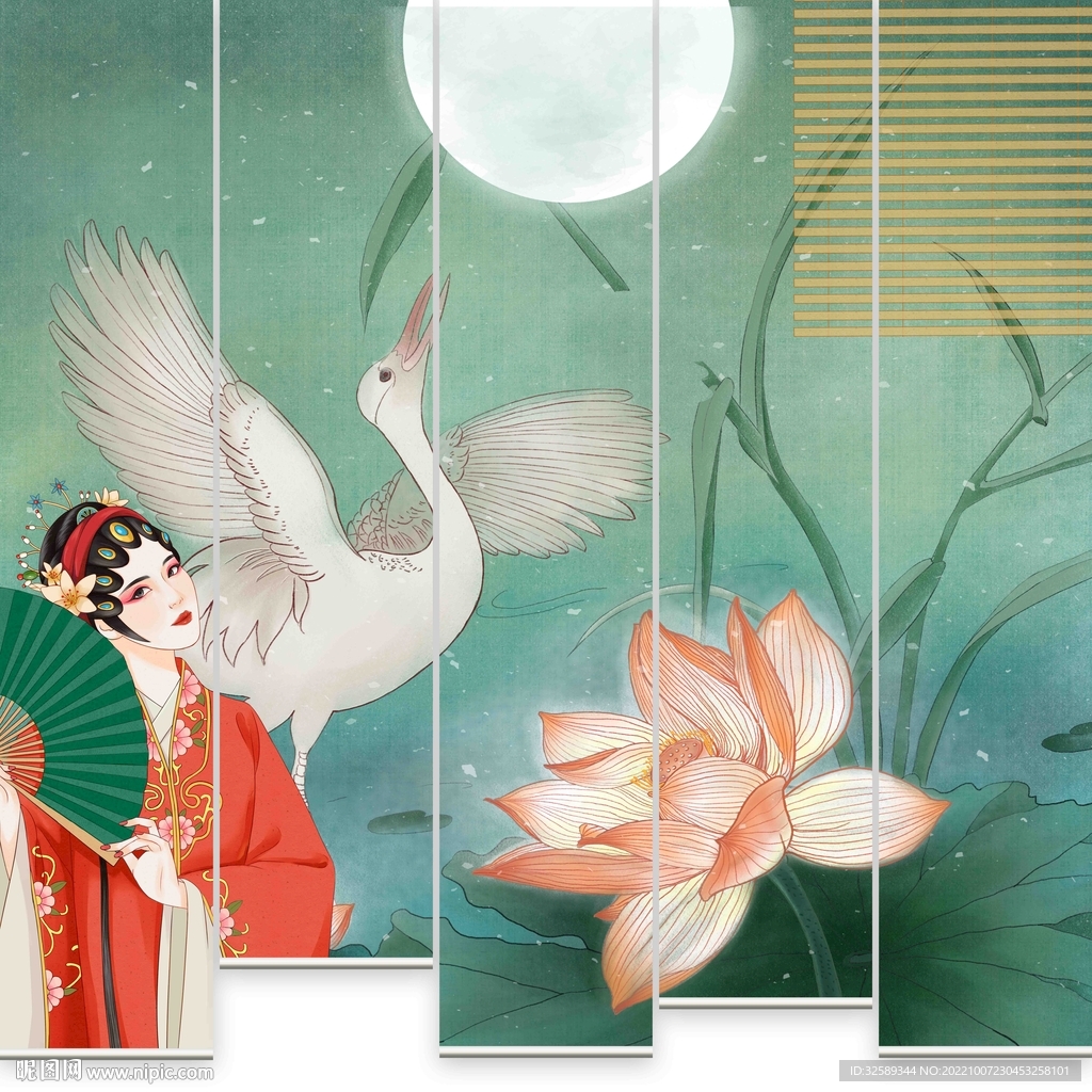 新中式垂帘门帘卷帘