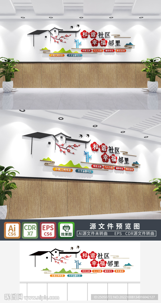 幸福邻里标语文化墙