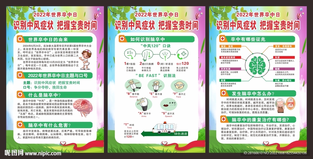 世界卒中日展板