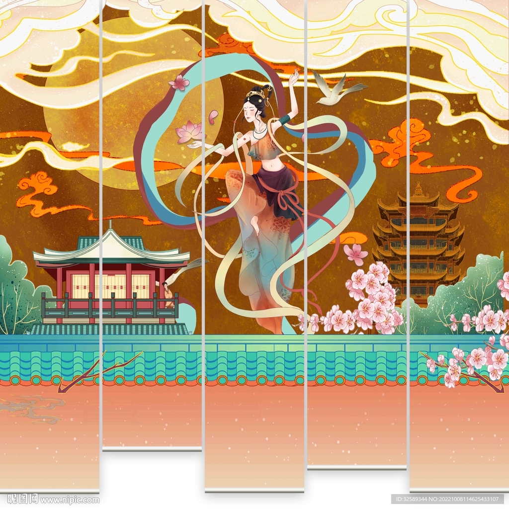 新中式垂帘门帘卷帘