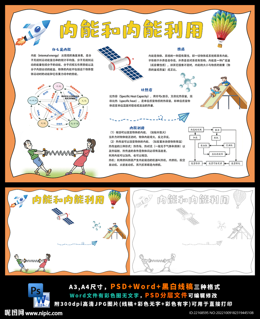 物理内能和内能的利用小报