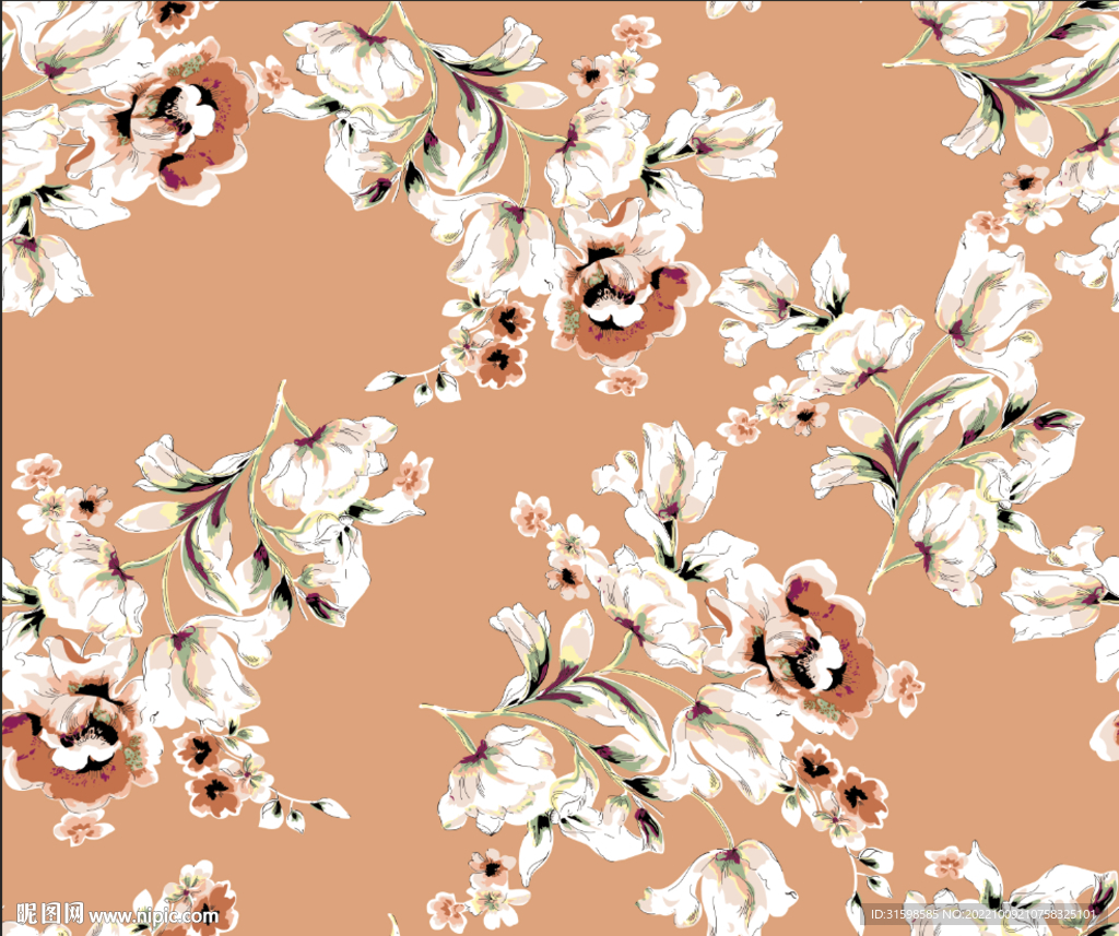 大牌数码手绘花