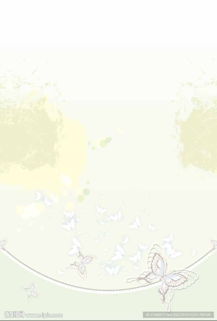 汉服黄绿色蝴蝶