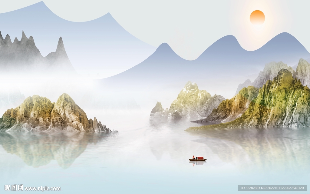 现代 新上架山水画 tIf分层