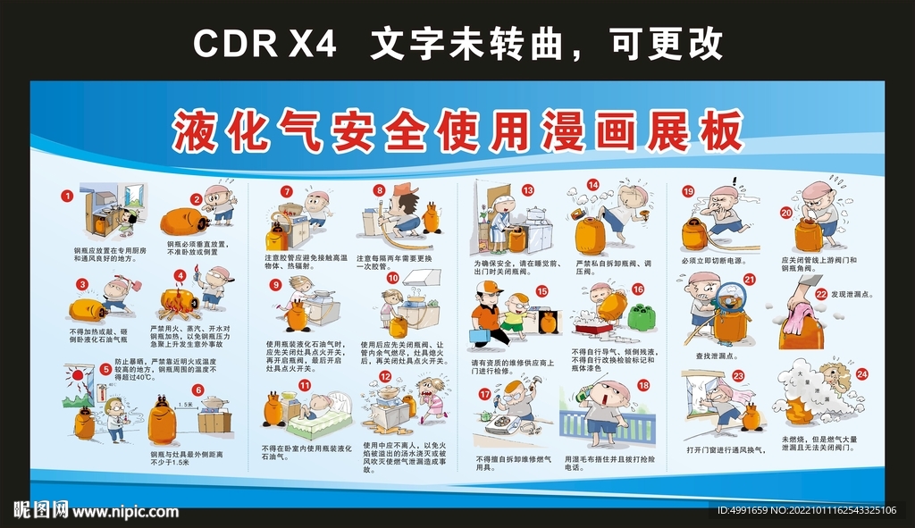 液化气安全使用展板（漫画）