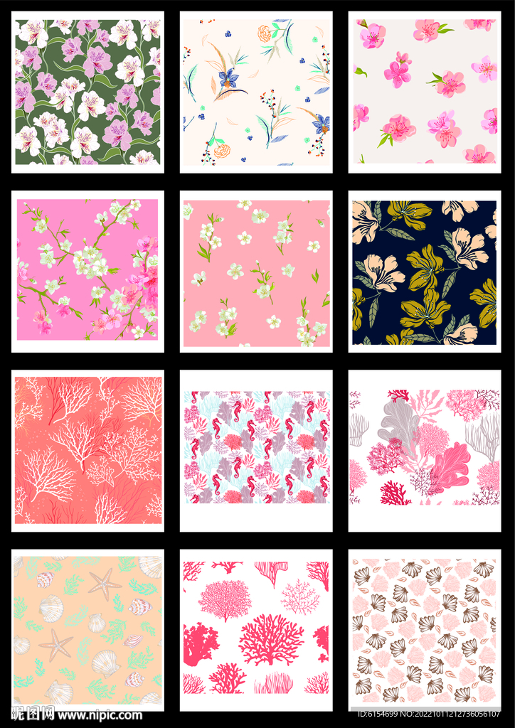 花卉四方连续图片