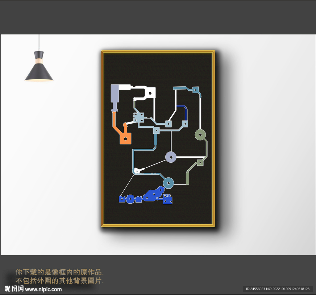 抽象线条组合装饰画