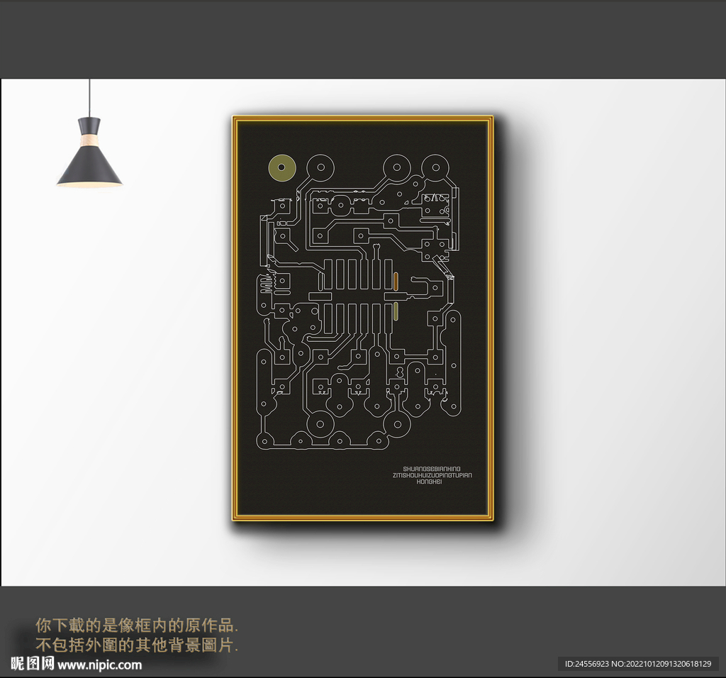欧洲黑白抽象色块装饰图