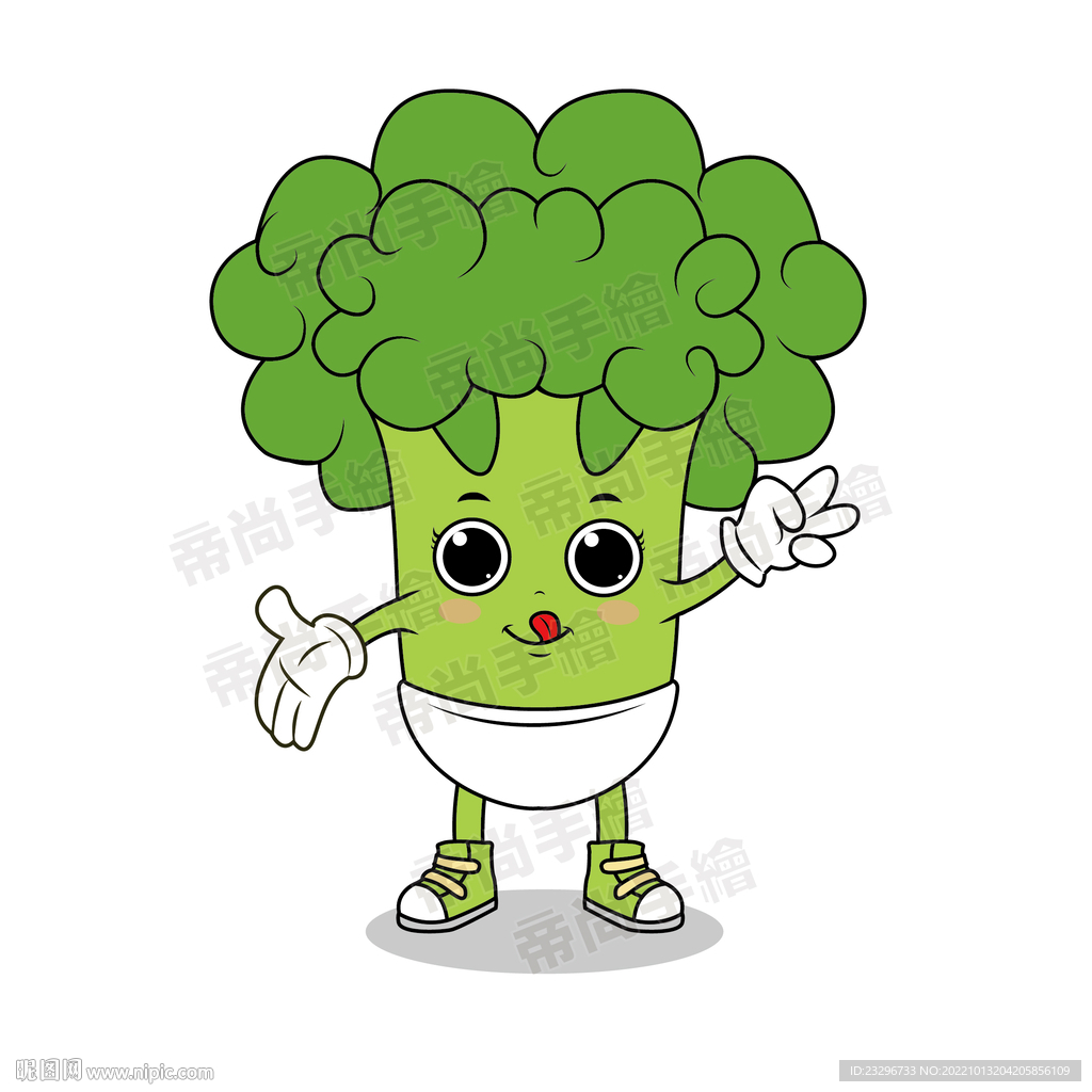 卡通西兰花