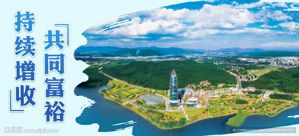 持续增收 共同富裕社区宣传海报