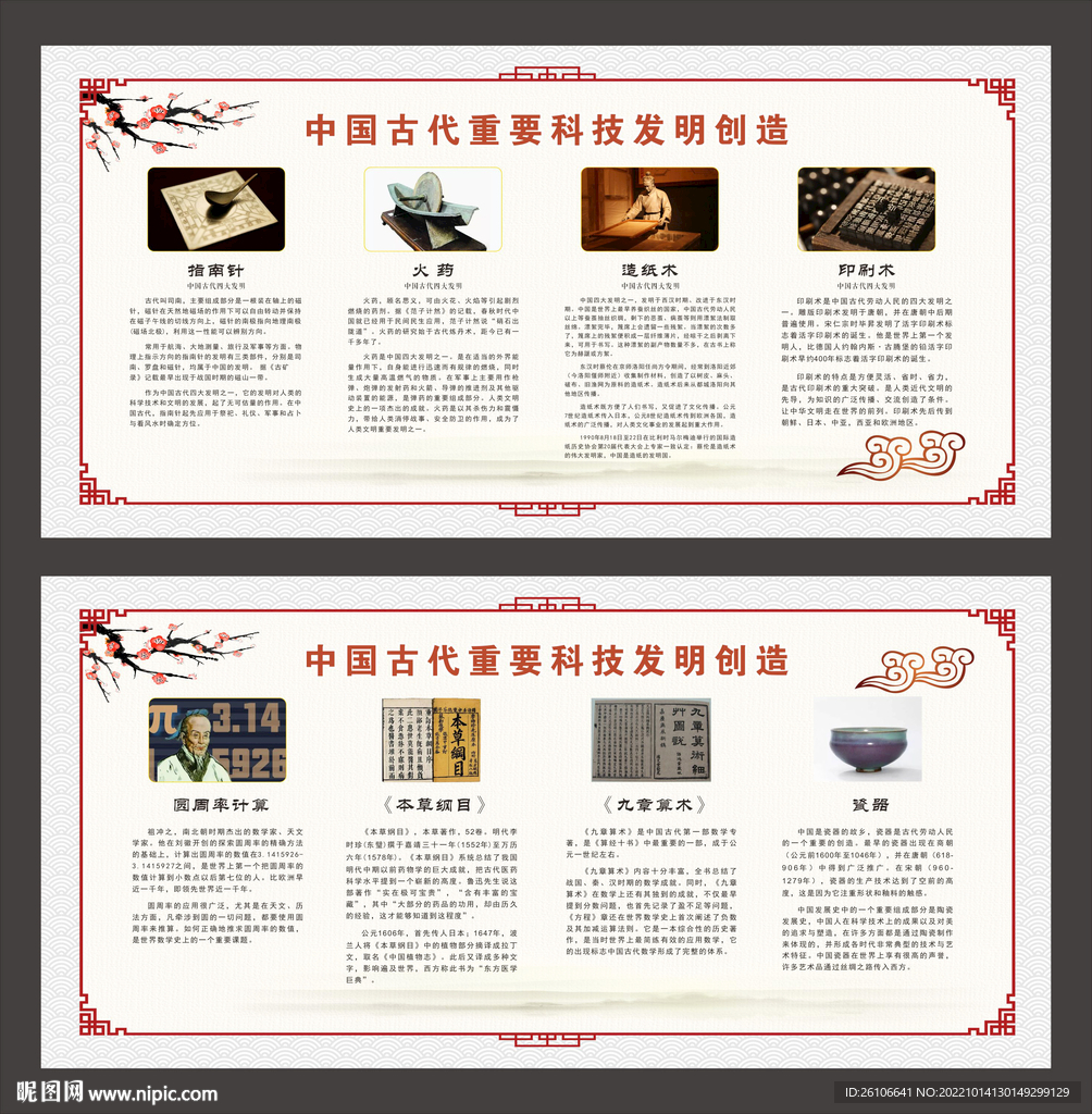古代科技成就展板