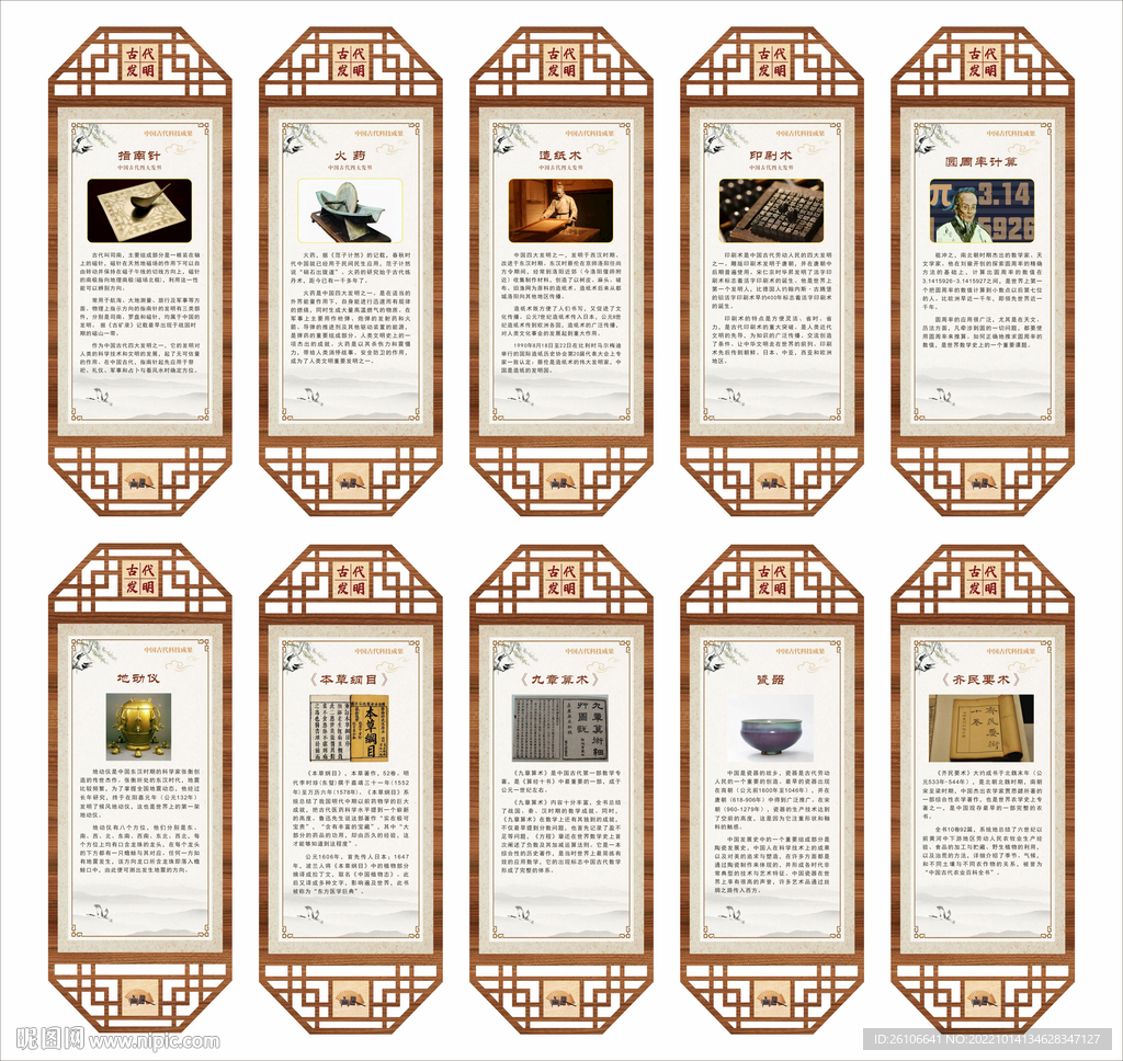 古代科技成就展板