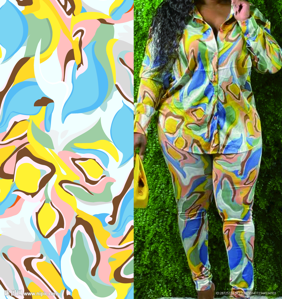 数码印花 大牌花 小碎花 爆款