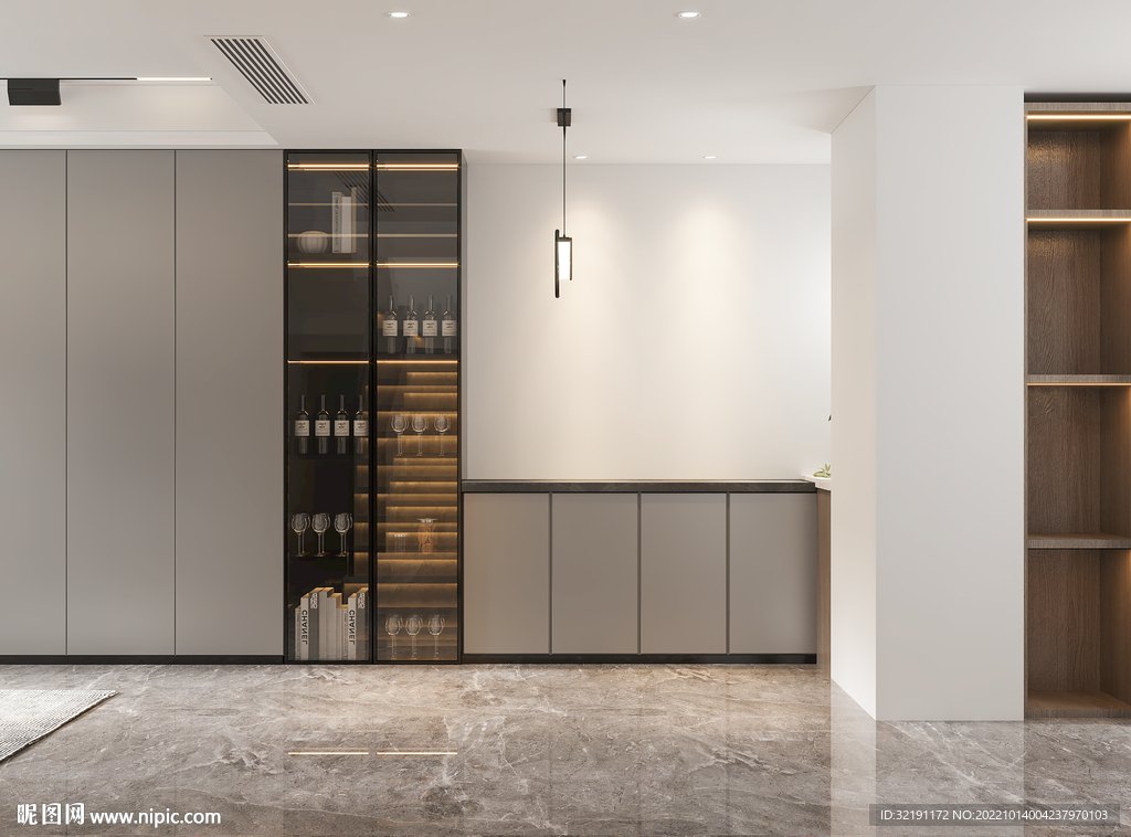 现代餐厅背景墙