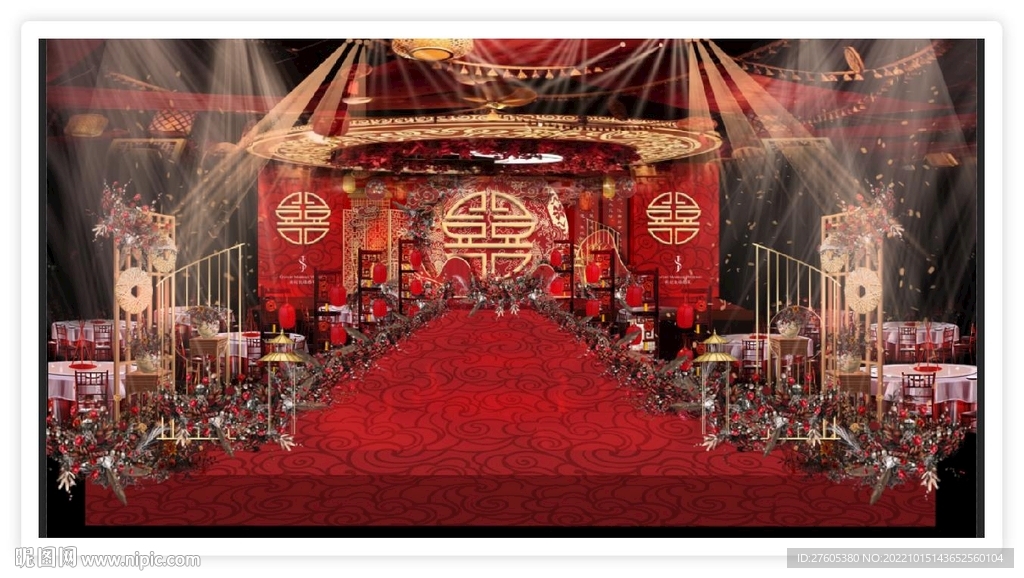 中式婚礼效果图