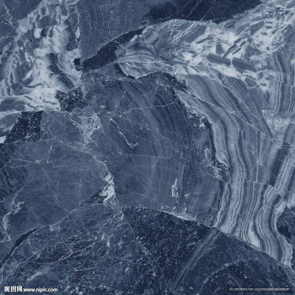 蓝色高清大理石材 TiF合层