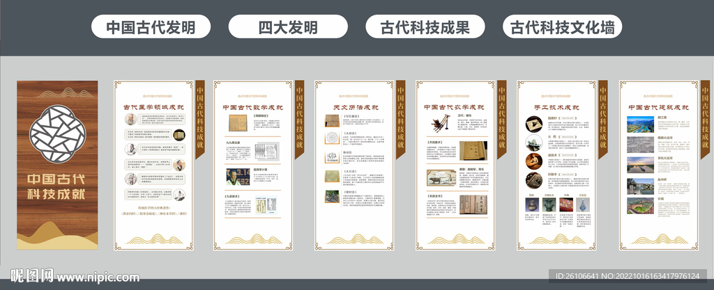 古代科技成就文化墙