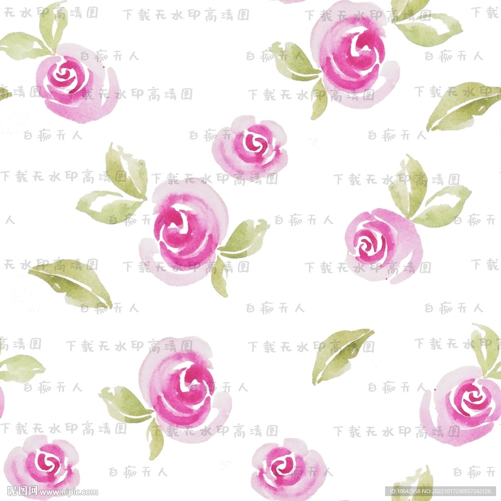 手绘小花朵图案