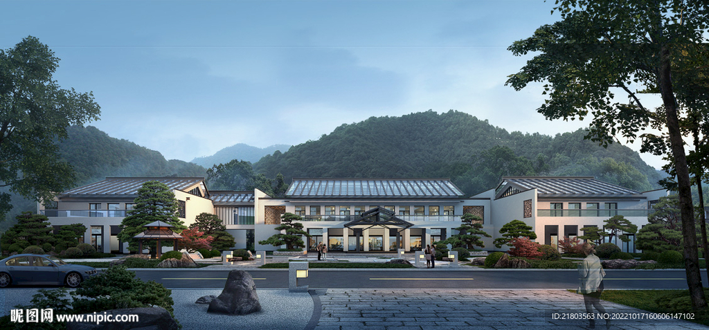 景观效果图古建效果图中式效果图