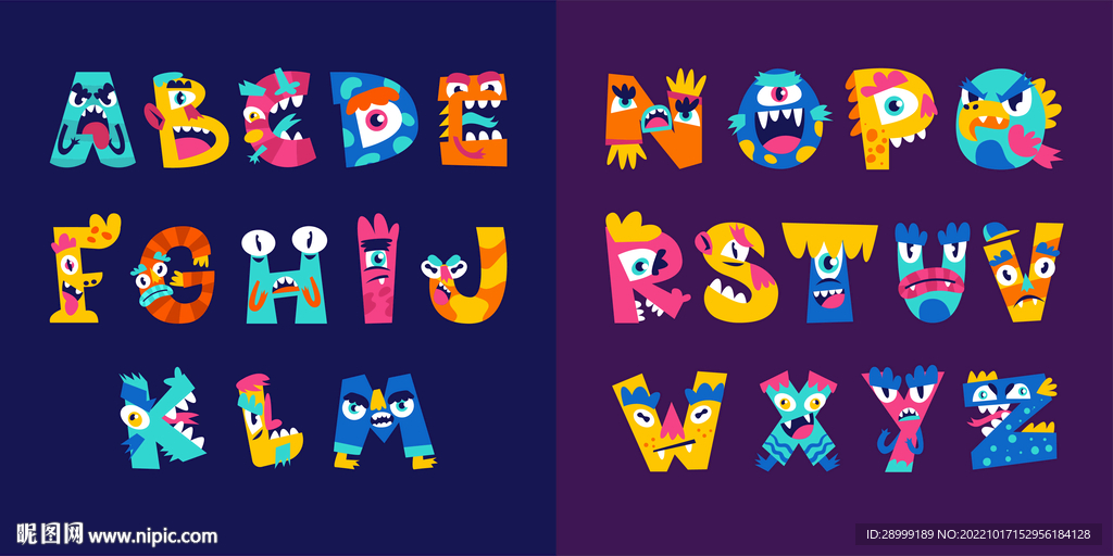 卡通字母设计