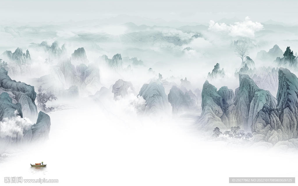 电视最新式山水画 TiF分层