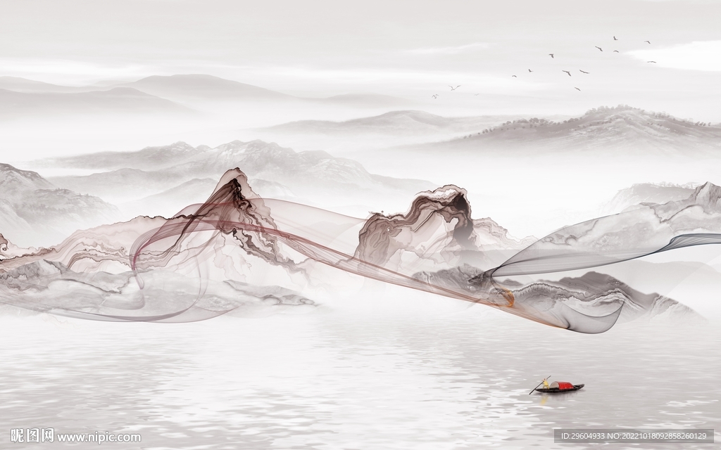 最新现代大气山水 TIf分层