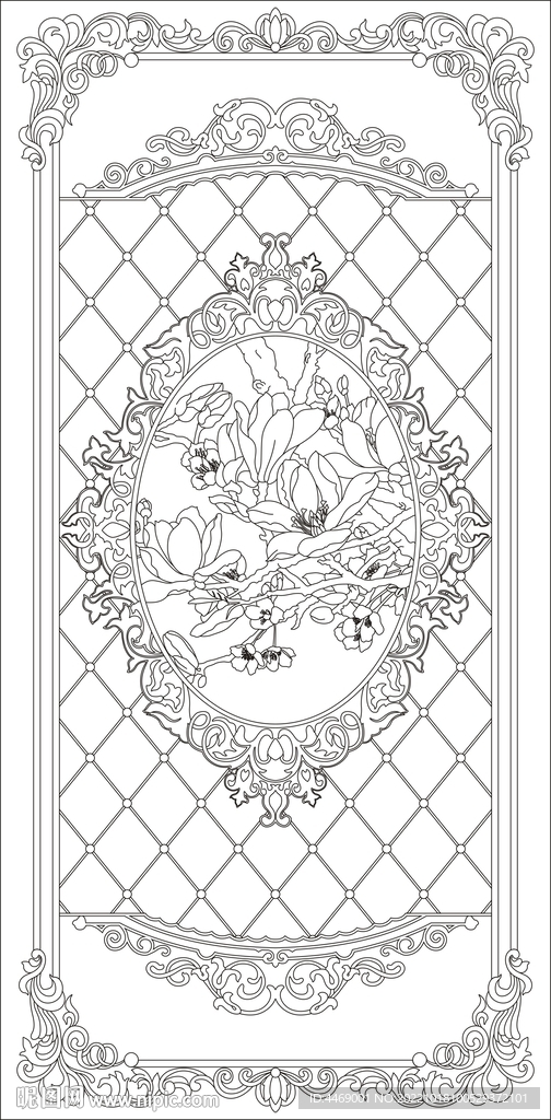 欧式玉兰花牡丹