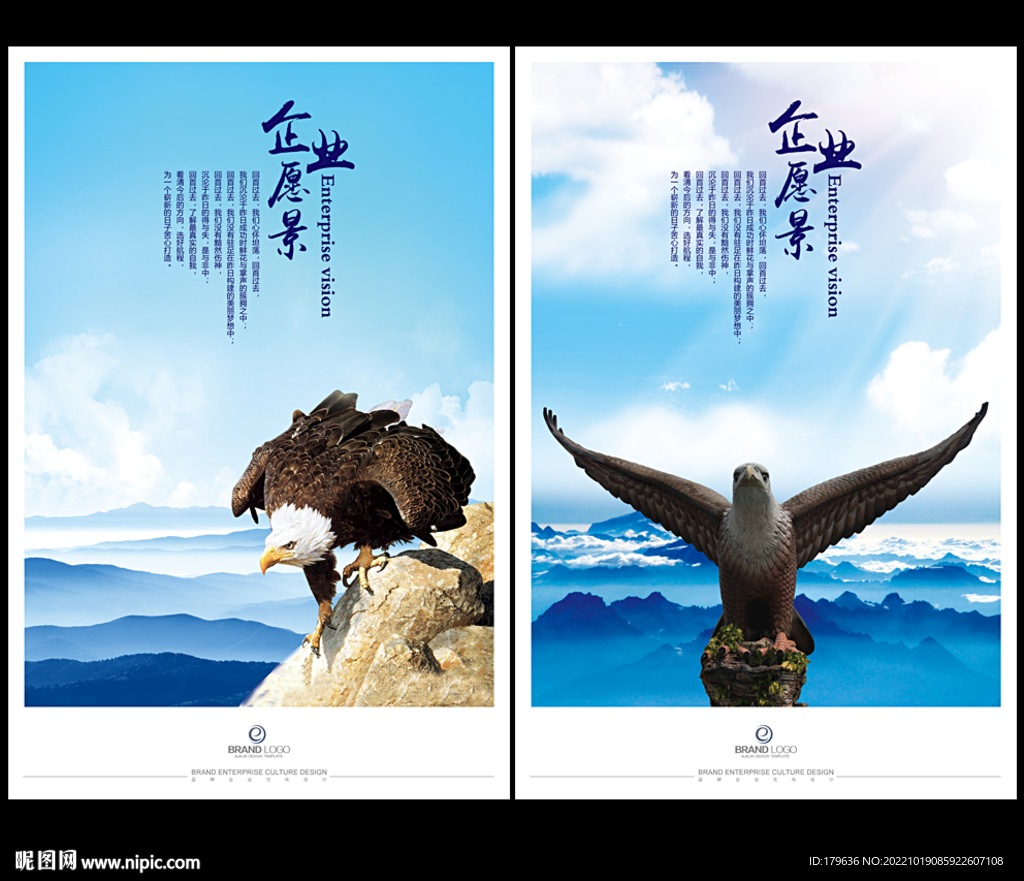 企业文化鹰击长空大鹏展翅背景