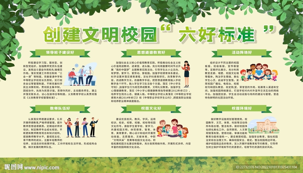创建文明校园六好标准