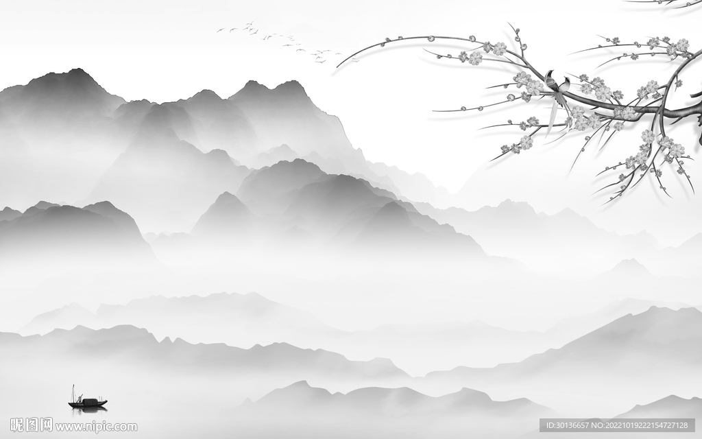 中式 最新高雅山水 Tif分层