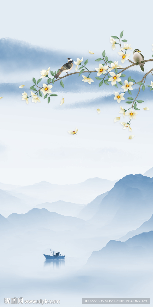 简约 山水新玄关画 Tif分层