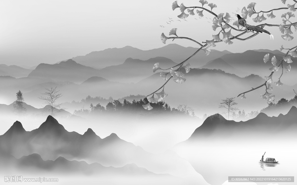 电视新品高清山水 tiF分层