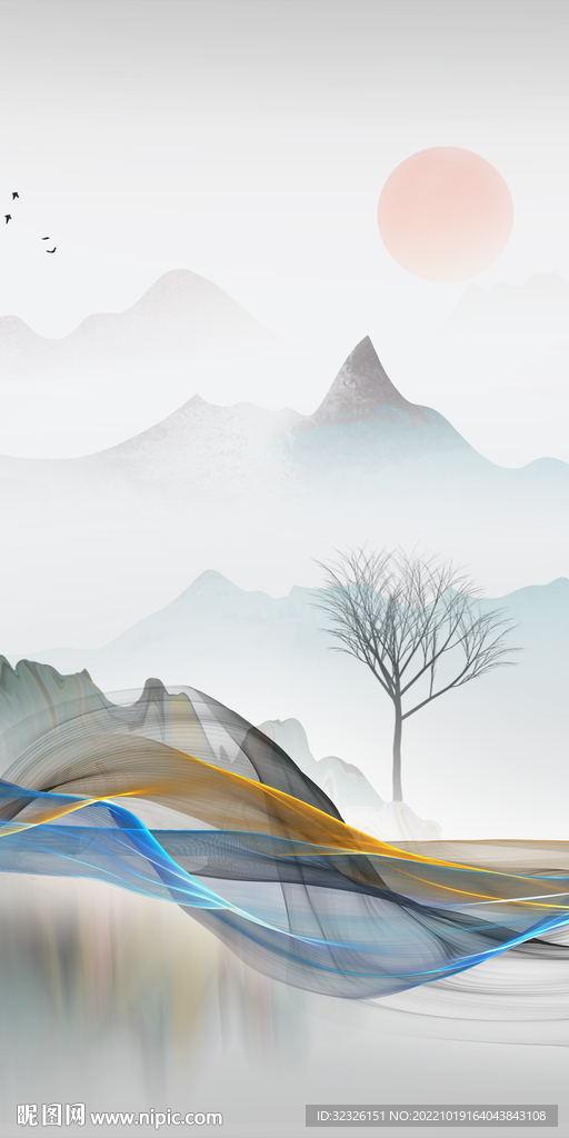 别墅 高雅山水玄关 TIf分层