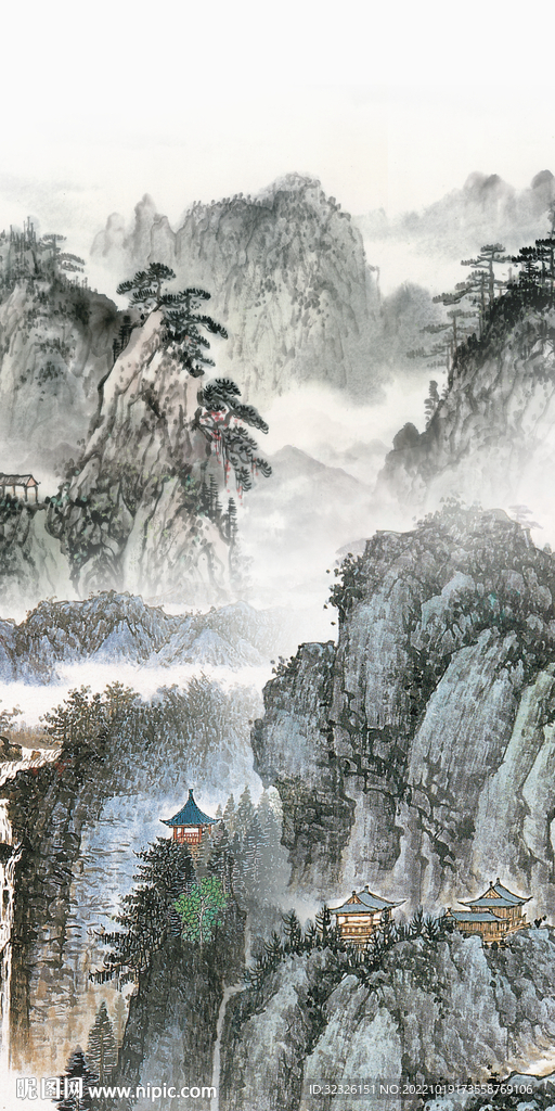 古风 高雅山水玄关 TIf分层