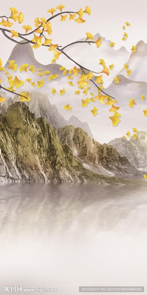 别墅 新品山水玄关 TIf分层