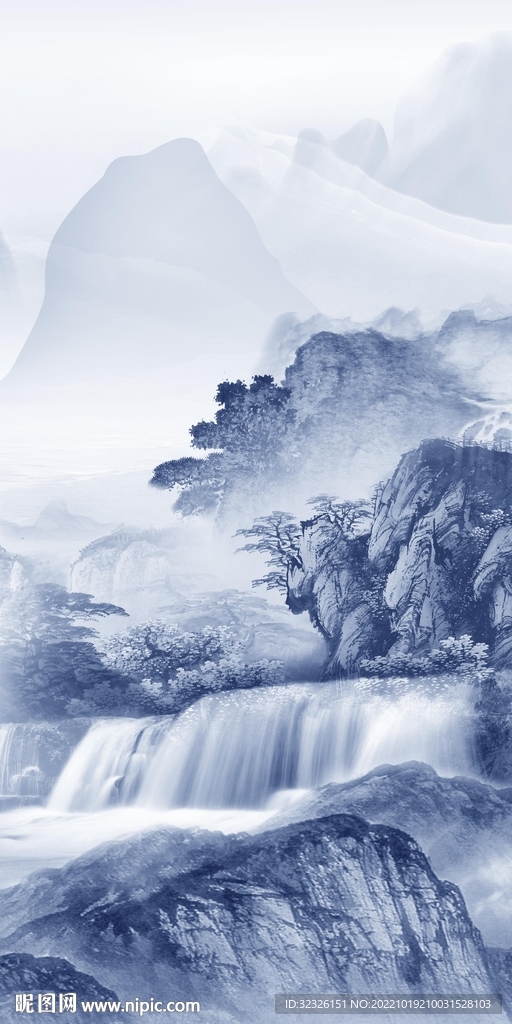 新款 中式山水玄关 TIf分层