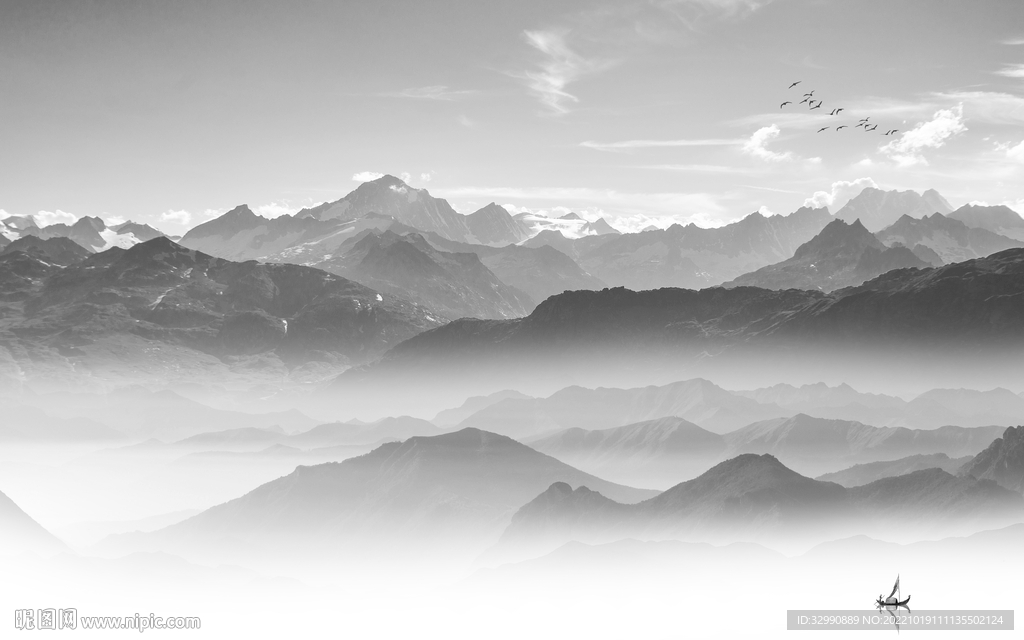 别墅意境高档山水 tif分层