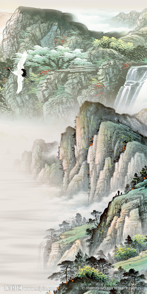 国画简约高档玄关 Tif分层