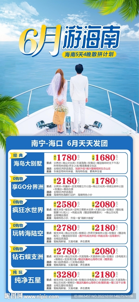 6月游海南计划总表