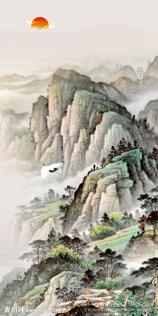 新品 高端玄关山水 TiF分层