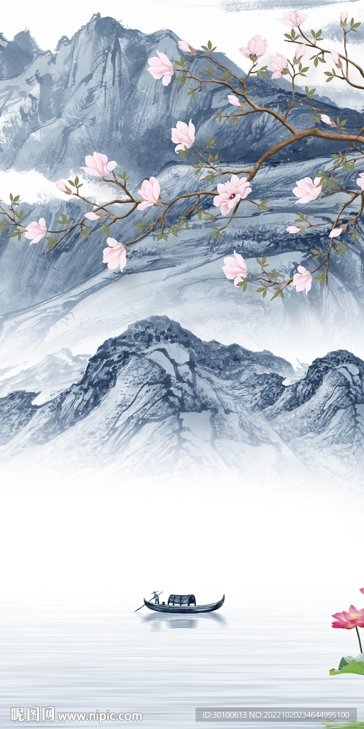 高雅 高端玄关山水 TiF分层