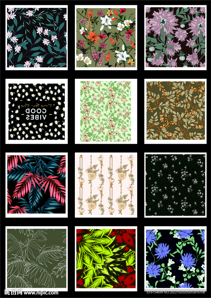 花卉四方连续图片