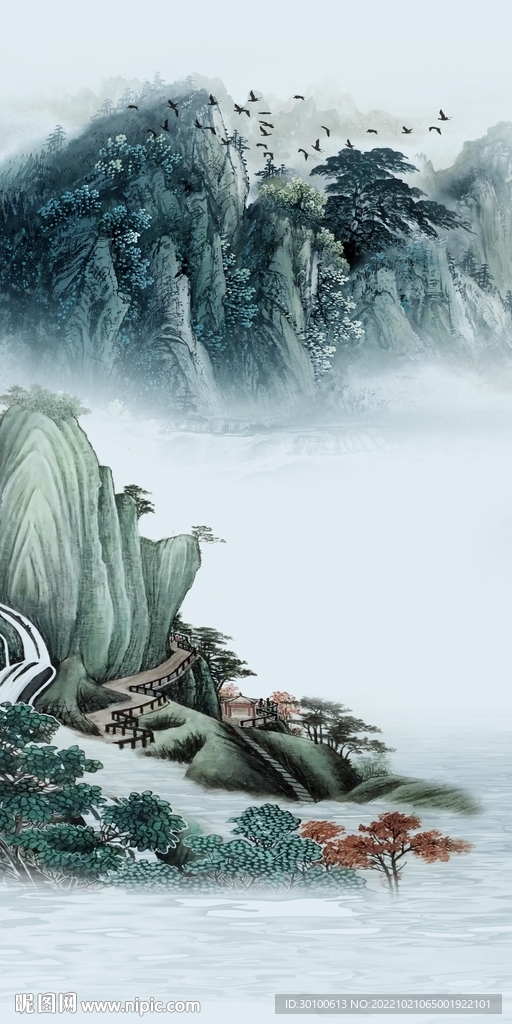 爆款 新品玄关山水 TiF分层