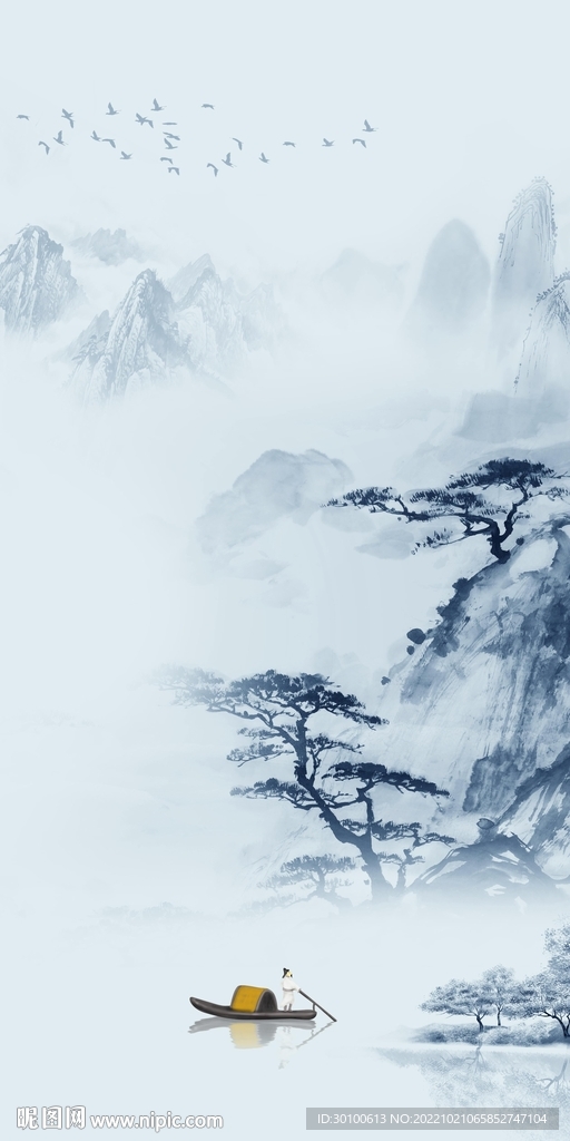 新款 新品玄关山水 TiF分层