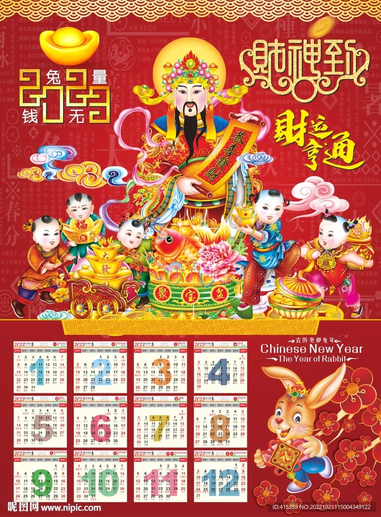 2023财神年画
